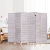 6-Panel Classic Louver Slatted Room Divider Screen