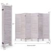6-Panel Classic Louver Slatted Room Divider Screen