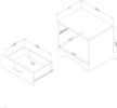 Modern 1 Drawer Nightstand End Side Table Storage