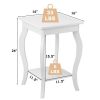 Stylish Nightstand End Table - Set of 2