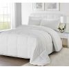 King/Cal King Traditional Microfiber Reversible 3 Piece Comforter Set in