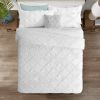 King Size All Season Pleated Hypoallergenic Microfiber Reversible 3 Piece Comforter Set