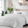 King Size All Season Pleated Hypoallergenic Microfiber Reversible 3 Piece Comforter Set