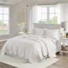 Full/Queen Size 3-Piece Reversible Scalloped Edges Microfiber Quilt Set