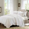 Full/Queen Size 3-Piece Reversible Scalloped Edges Microfiber Quilt Set