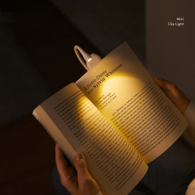 Night Lights Creative Mini Clip Lamp Learning USB Charging Lamp Bedside Convenient Lamp Student Reading Dormitory Night Lamp; Neck Reading Light (Color: White)