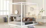 Queen Size Canopy Platform Bed with Support Legs